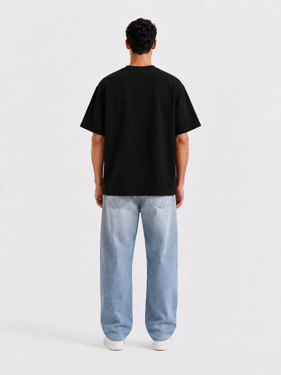 BOYD Essential Black Oversized T-Shirt – Premium French Terry Minimalist Tee