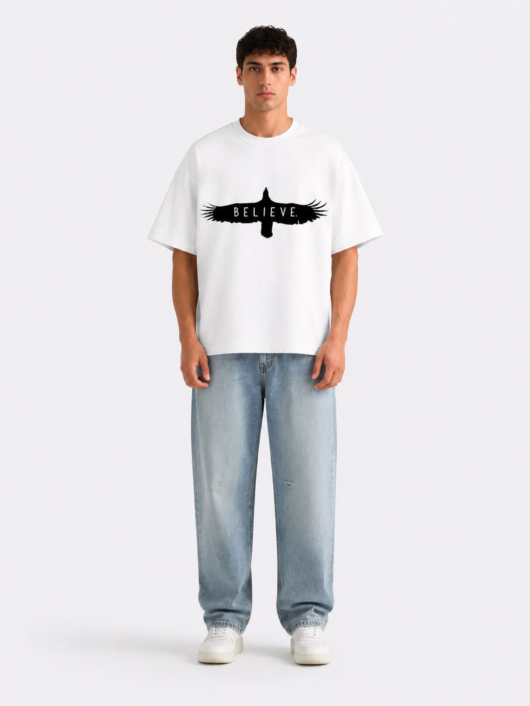 BOYD Believe graphic oversized T-shirt, premium French Terry