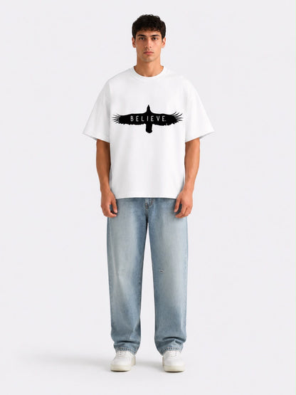 BOYD Believe graphic oversized T-shirt, premium French Terry