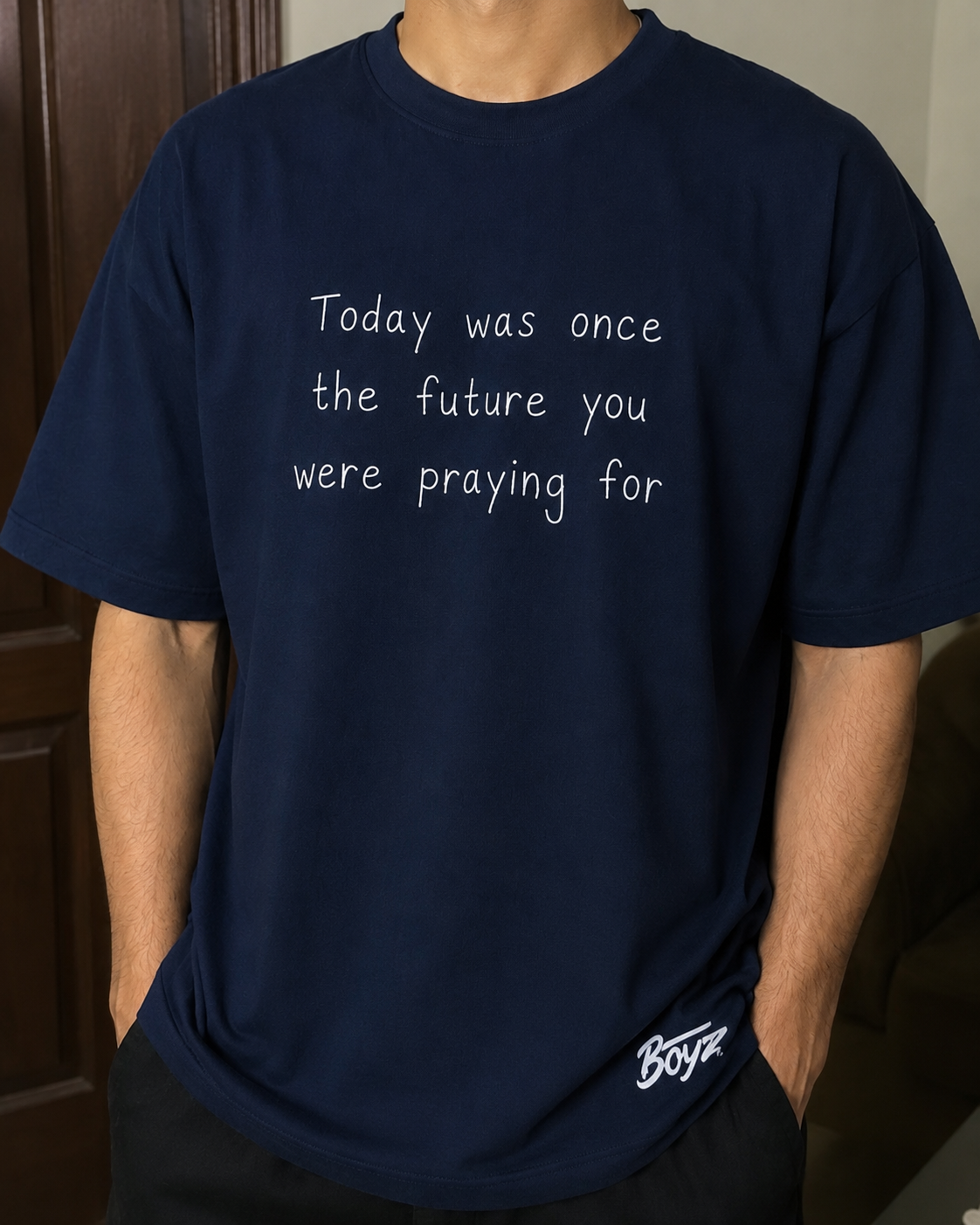 BOYD Simple Navy blue oversize tee