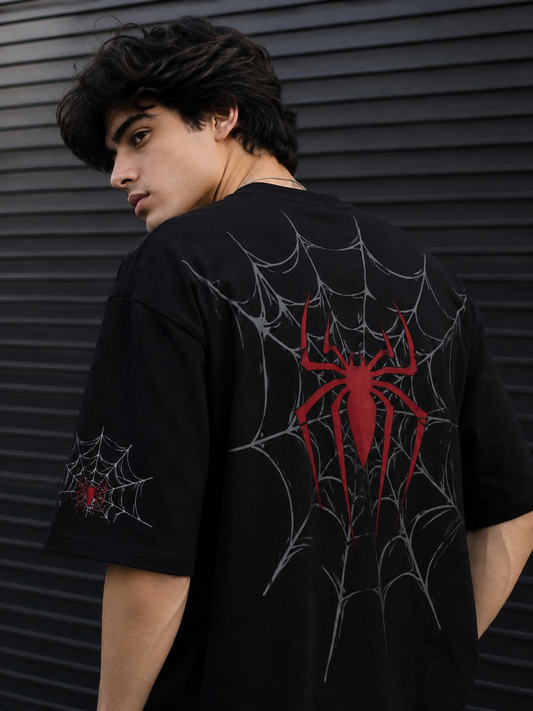 BOYD Spider-Man graphic oversized T-shirt in black