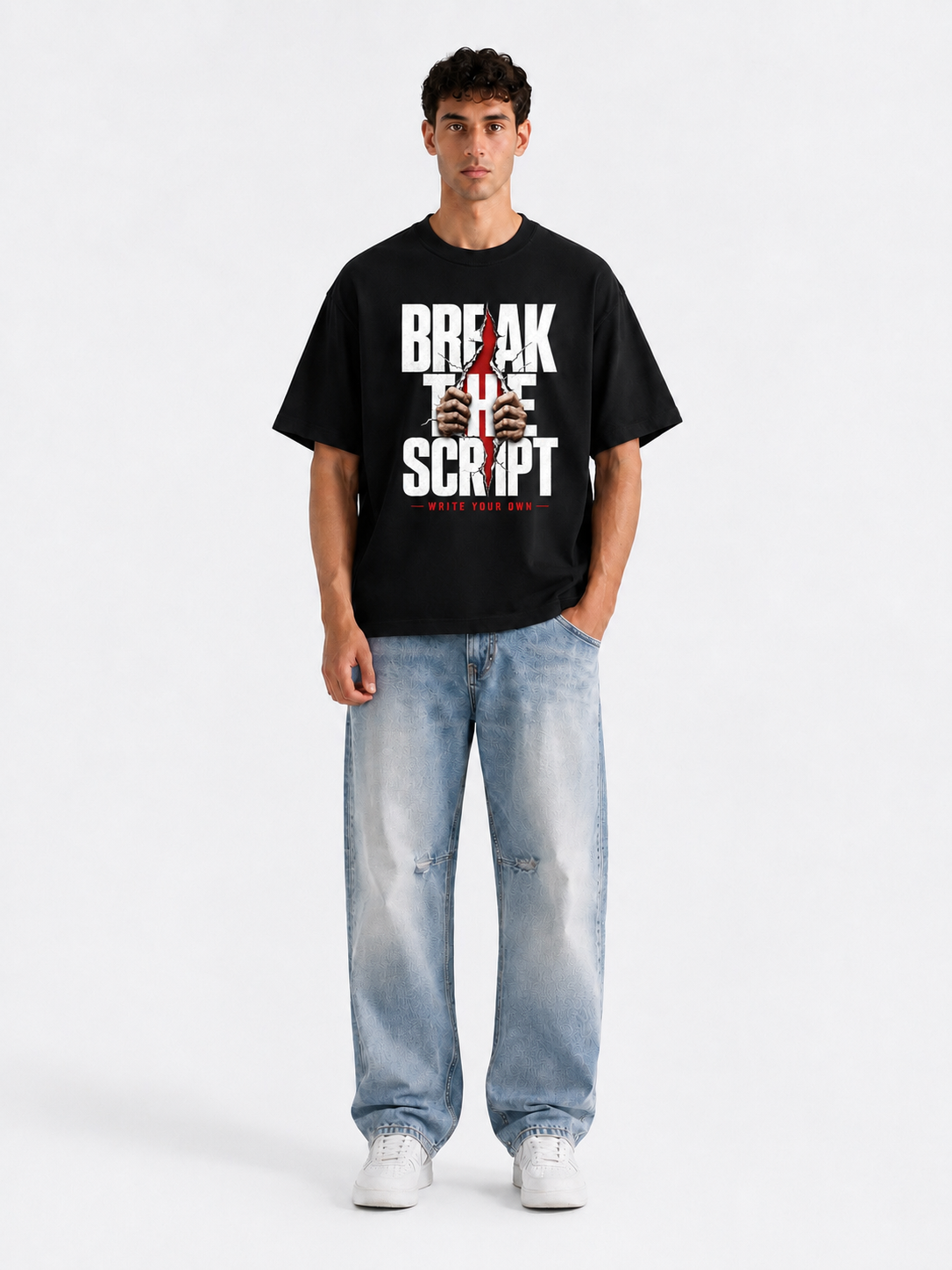 BOYD "Break The Script" - Graphic Oversized T-Shirt – Premium French Terry Streetwear Tee