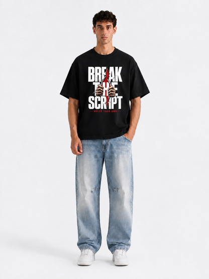 BOYD "Break The Script" - Graphic Oversized T-Shirt – Premium French Terry Streetwear Tee