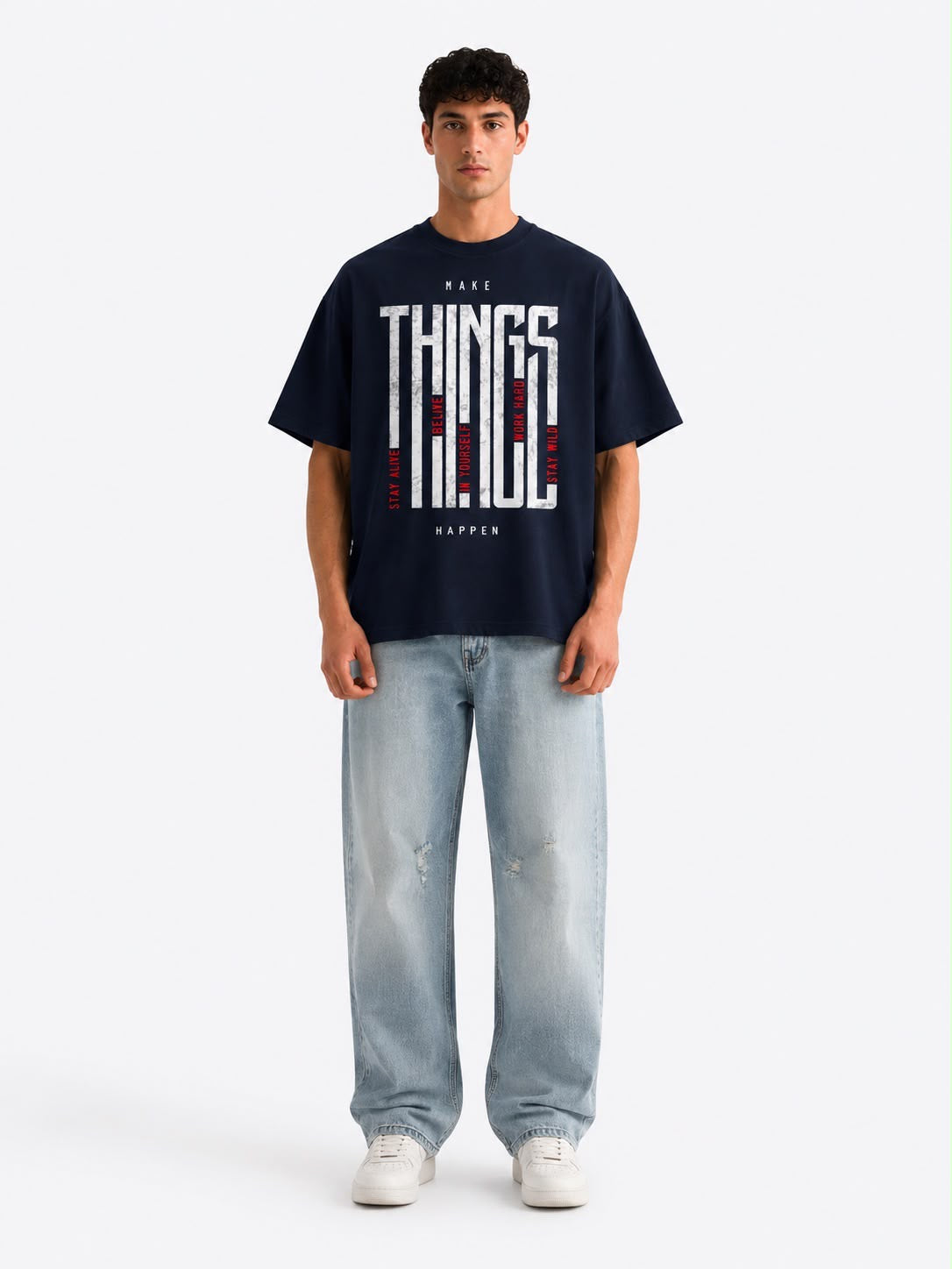 BOYD Make Things Happen oversized graphic T-shirt, premium French Terry