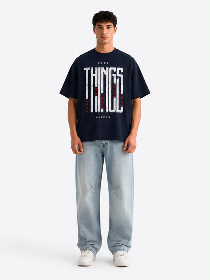 BOYD Make Things Happen oversized graphic T-shirt, premium French Terry