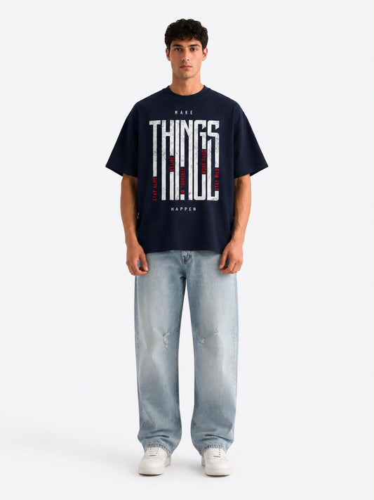 BOYD Make Things Happen oversized graphic T-shirt, premium French Terry