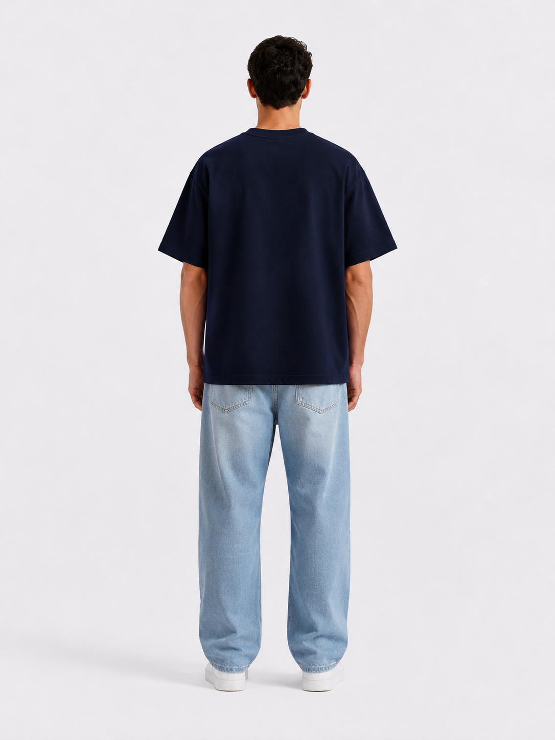 BOYD "Stay Wild" - Oversized Graphic T-Shirt – Premium French Terry Navy Blue Tee