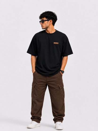 BOYD "Shadow Tiger" - Oversized Graphic T-Shirt – Premium Black French Terry Streetwear