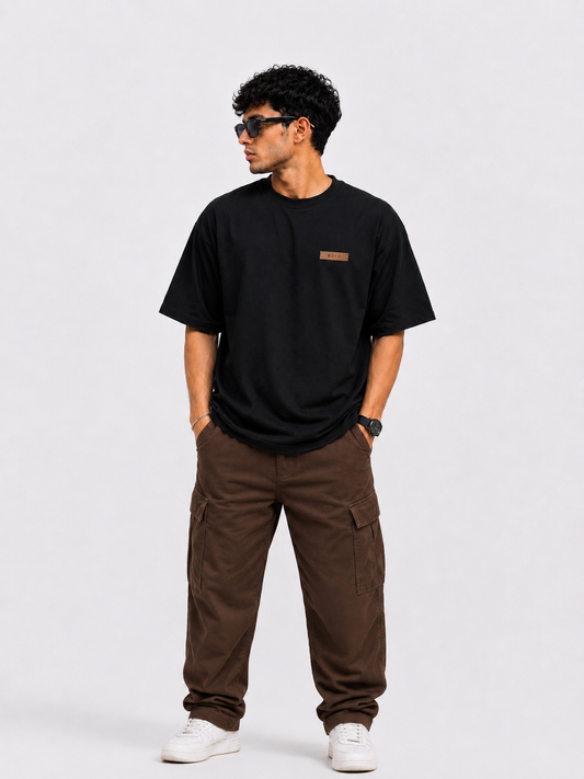 BOYD "Shadow Tiger" - Oversized Graphic T-Shirt – Premium Black French Terry Streetwear