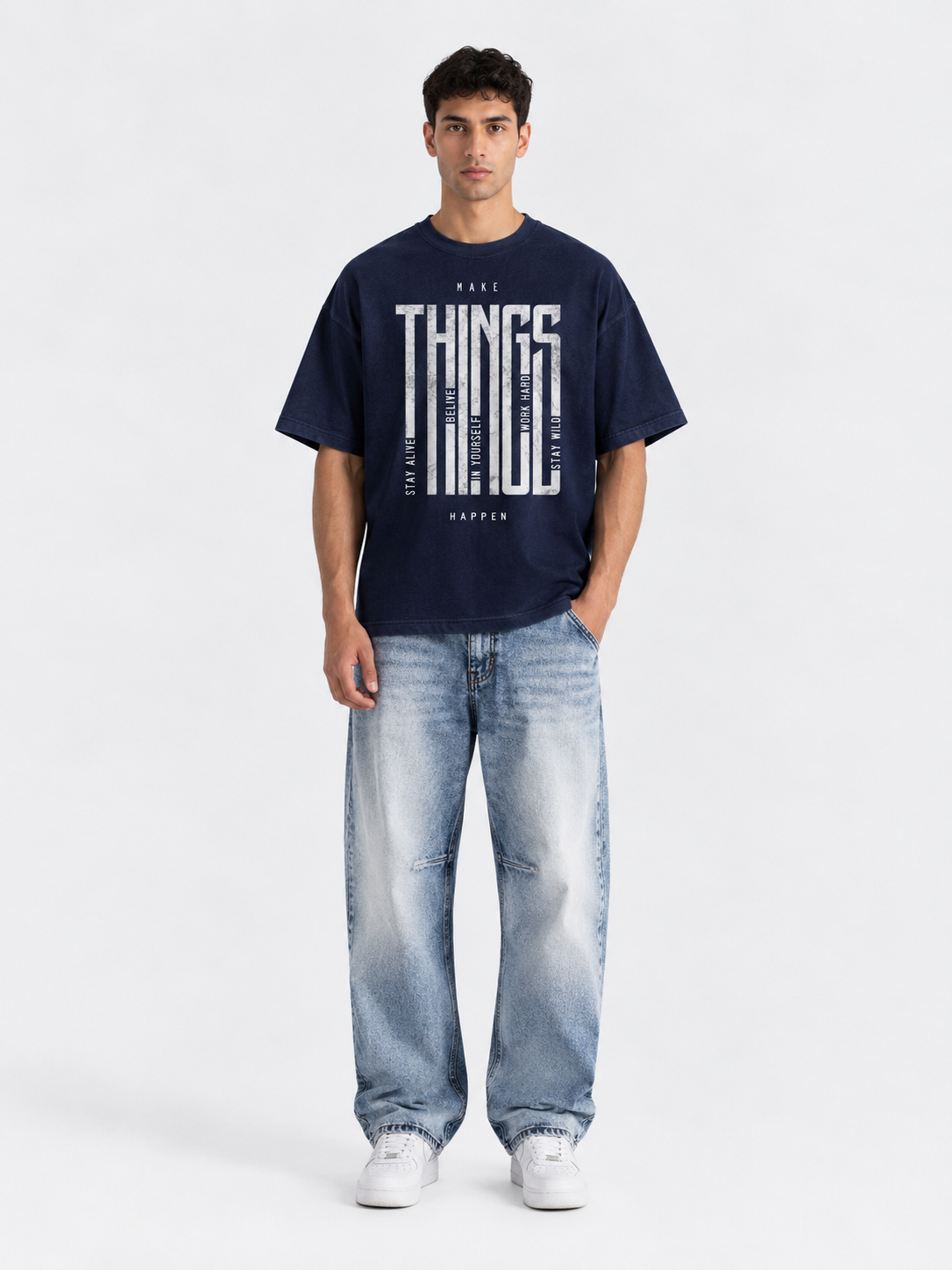 BOYD "Make Things Happen" Oversized Graphic T-Shirt – Premium French Terry Tee